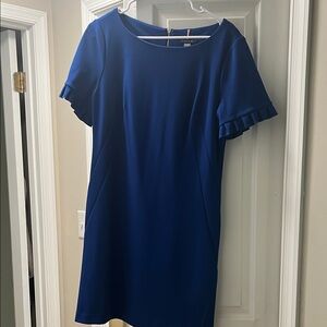 Tommy Hilfiger Royal Blue Mini Dress with Ruffle Sleeves